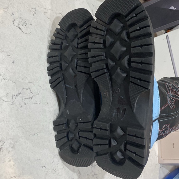 Blue and Black Women's Country cowboy Boots - Picture 5 of 8